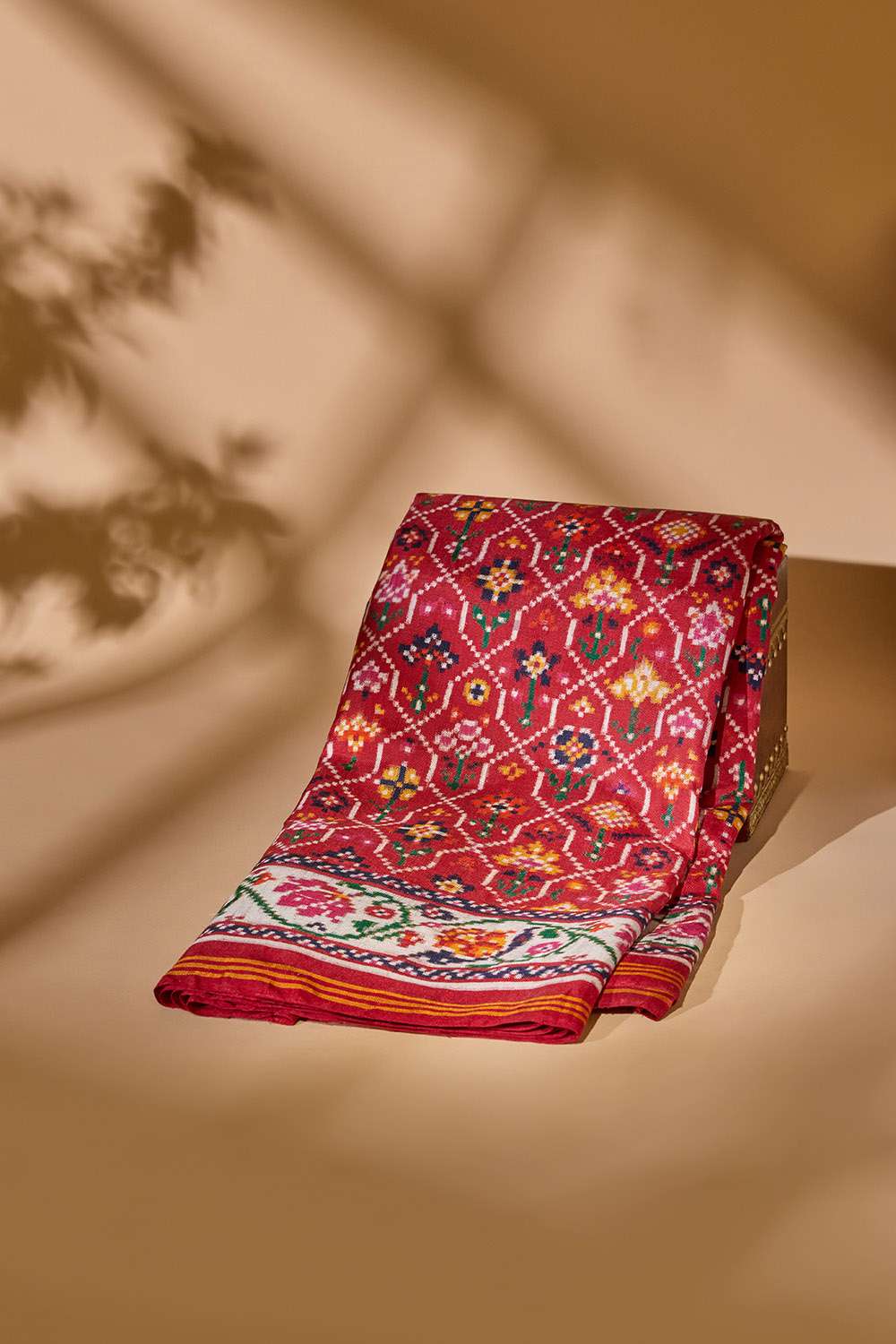 Blue Patan Pure Silk Ikat Patola Saree image number null