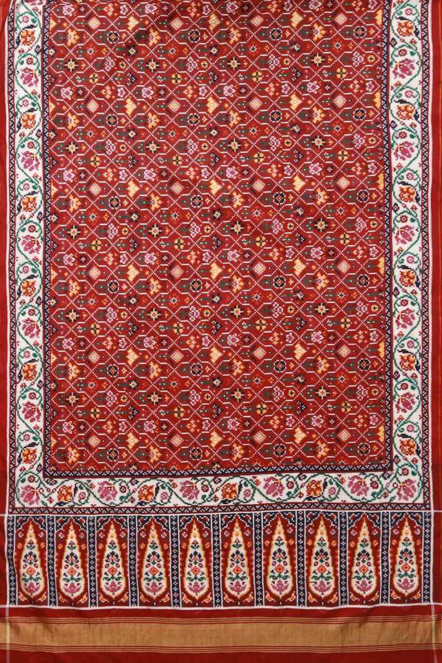 Blue Patan Pure Silk Ikat Patola Saree thumbnail image number null