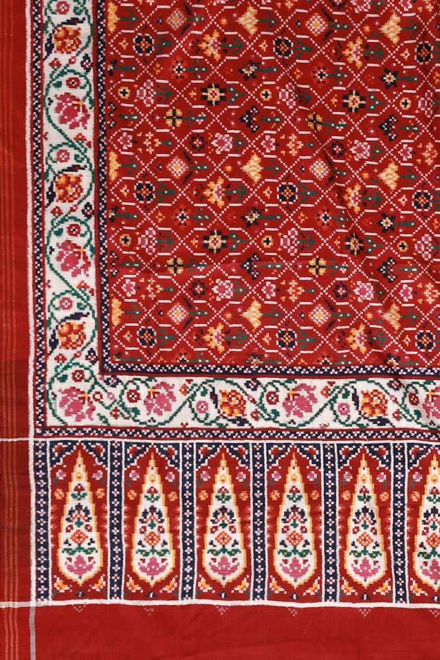 Blue Patan Pure Silk Ikat Patola Saree thumbnail image number null