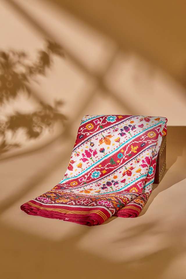 Multi Patan Pure Silk Ikat Patola Saree image number