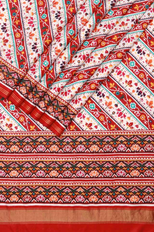 Multi Patan Pure Silk Ikat Patola Saree thumbnail image number null