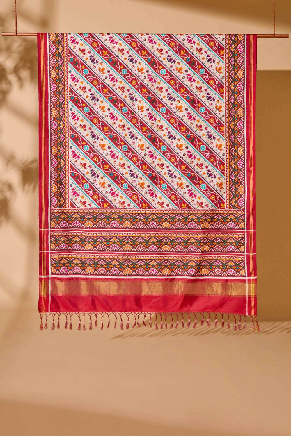 Multi Patan Pure Silk Ikat Patola Saree image number null