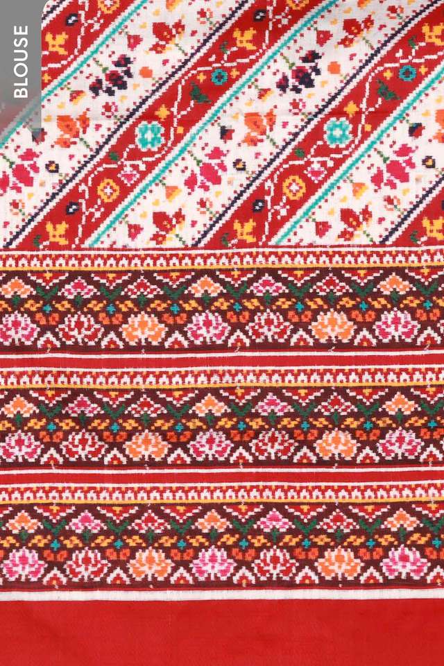 Multi Patan Pure Silk Ikat Patola Saree thumbnail image number null