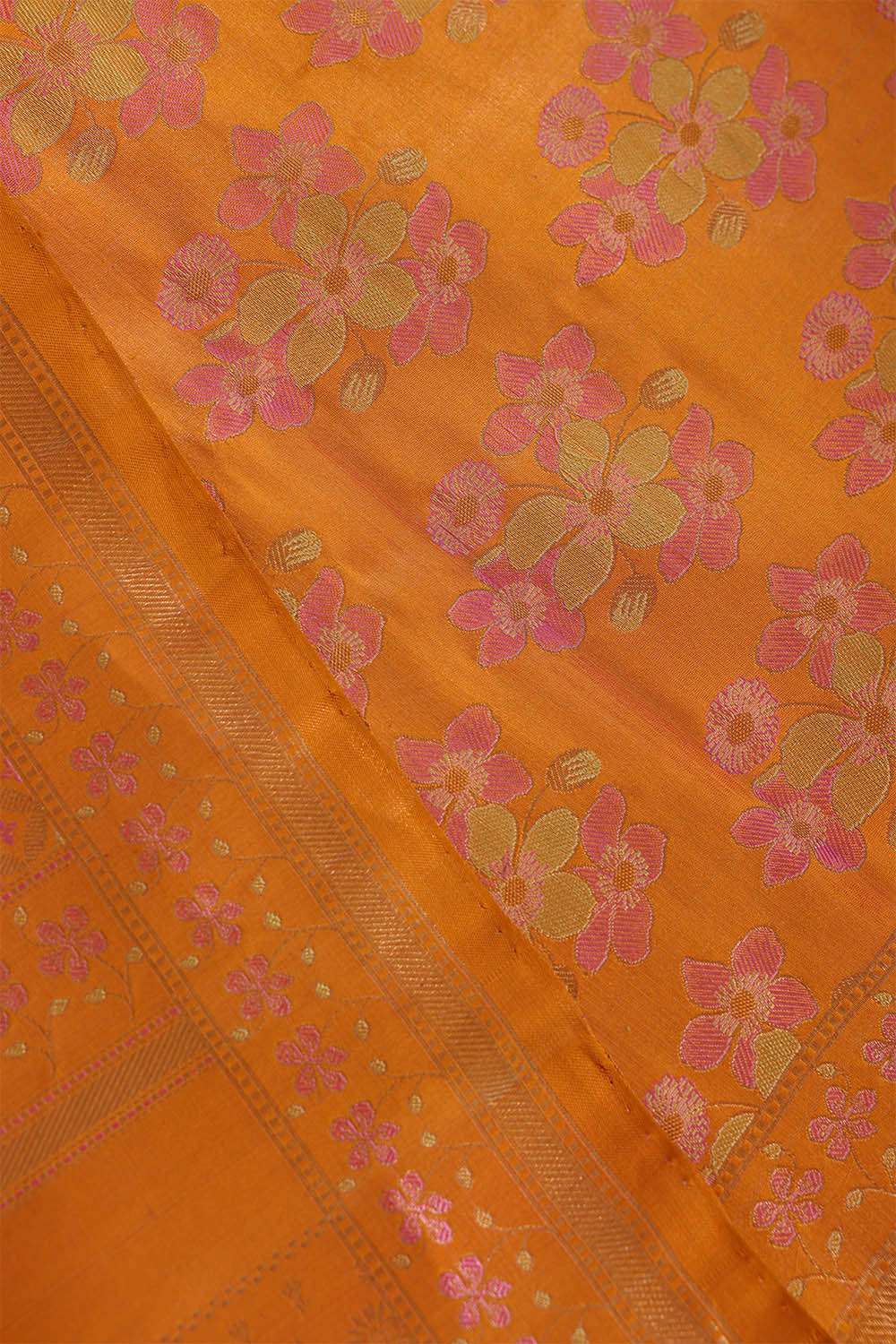 Yellow Banaras Silk Tissue Saree image number null