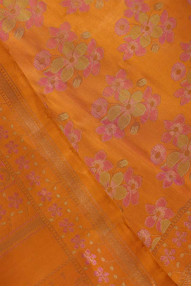 Yellow Banaras Silk Tissue Saree thumbnail image number null