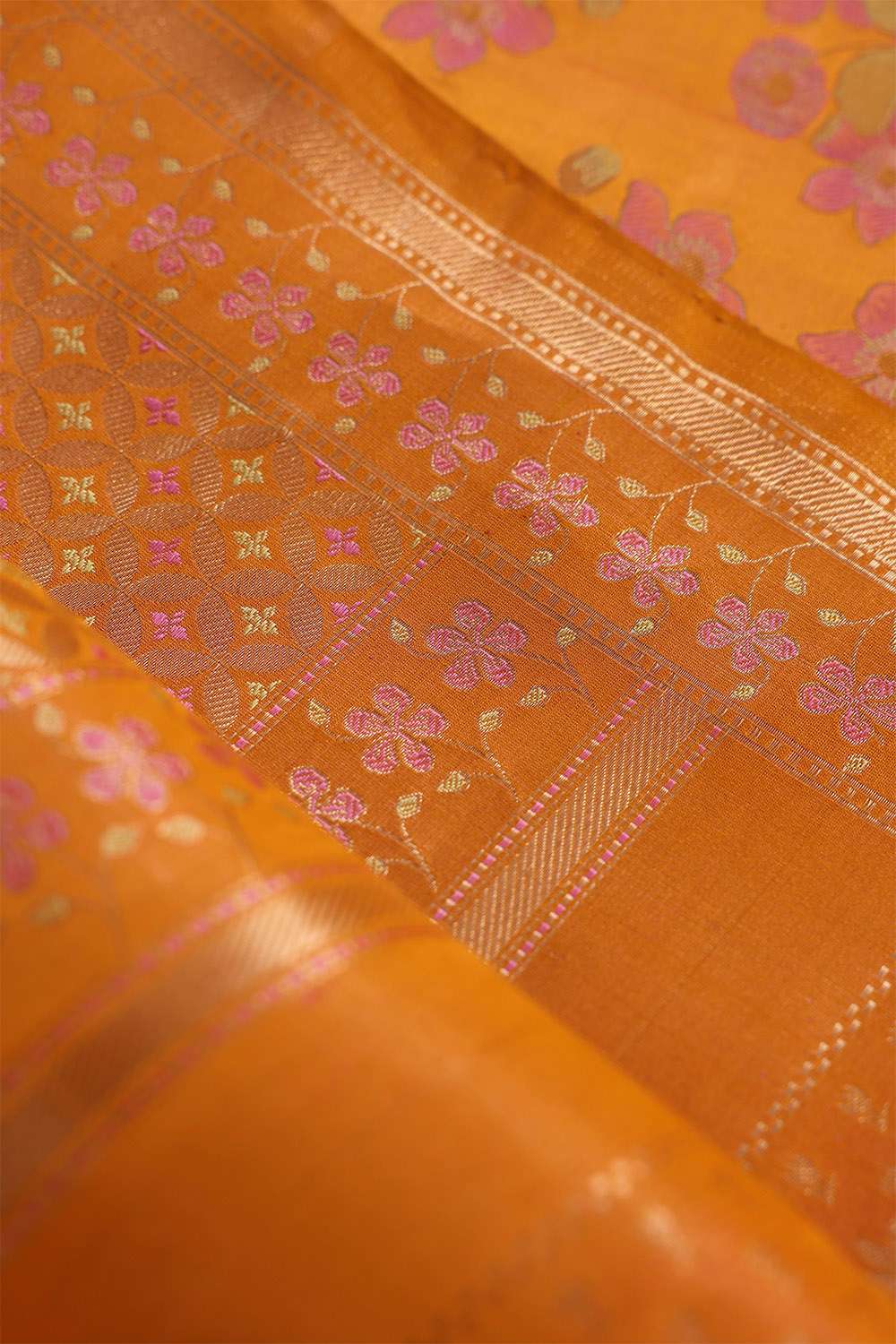 Yellow Banaras Silk Tissue Saree image number null