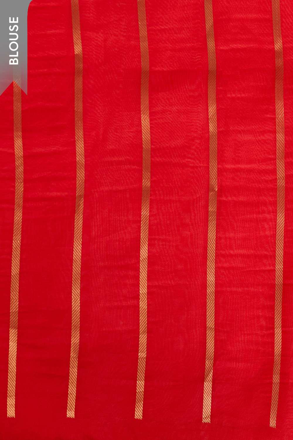 Red Pure Silk Organza Kadwa Banarasi Saree image number null