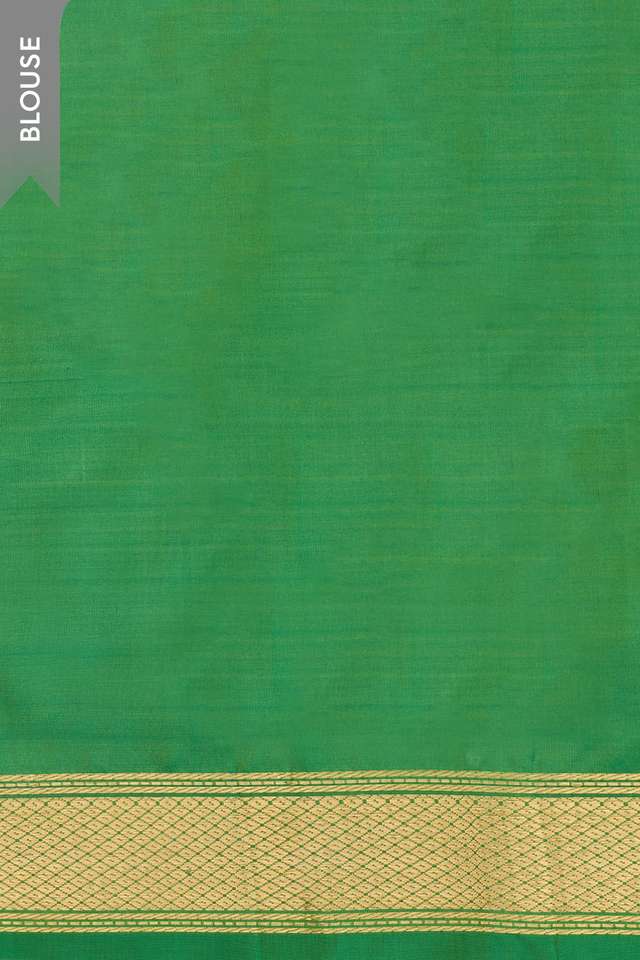 Green Woven Kanjivaram Inspired Design Pure Silk Saree thumbnail image number null
