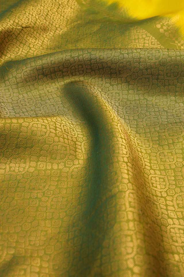 Light Green Woven Kanjivaram Inspired Design Pure Silk Saree thumbnail image number null