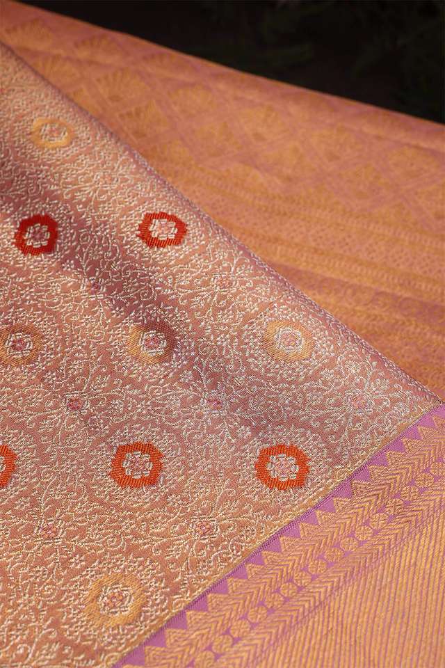 Pink Kanjivaram Tissue Silk Saree thumbnail image number null