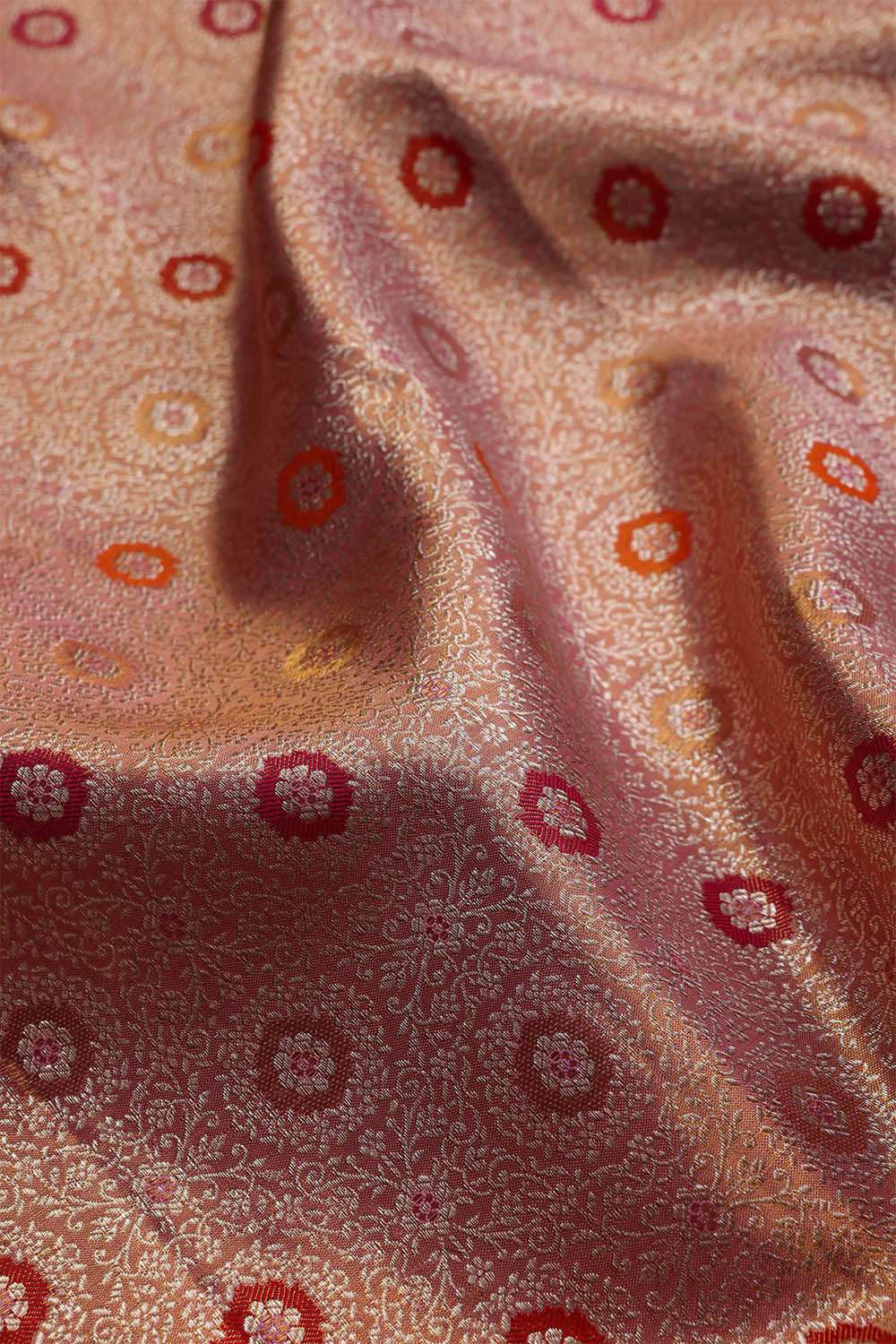 Pink Kanjivaram Tissue Silk Saree image number null