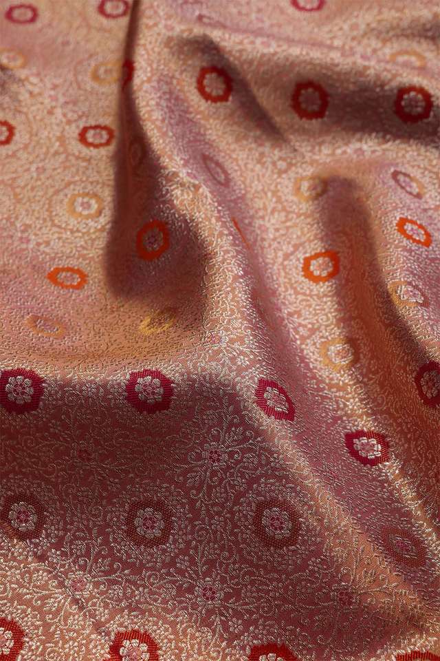 Pink Kanjivaram Tissue Silk Saree thumbnail image number null