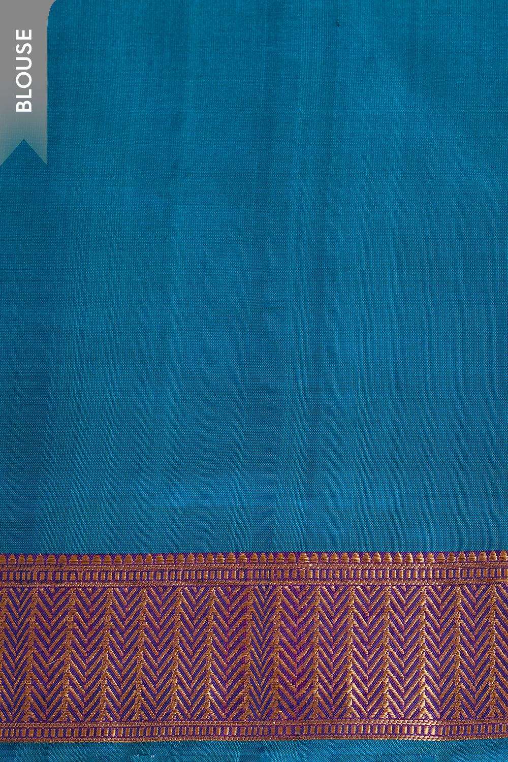 Blue Woven Soft Pure Silk Saree image number null
