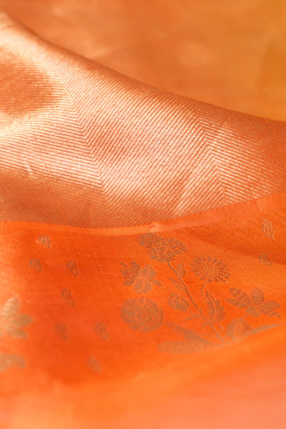 Yellow Pure Silk Organza Kadwa Banarasi Saree image number null