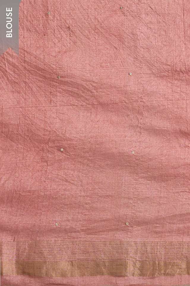 Purple Pure Tussar Silk Embroidered Saree thumbnail image number null