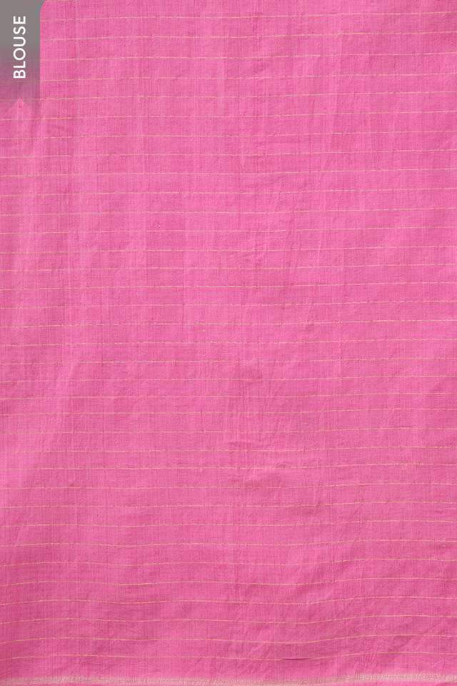 Pink Bengal Pure Tussar Cotton Jamdani Saree thumbnail image number null