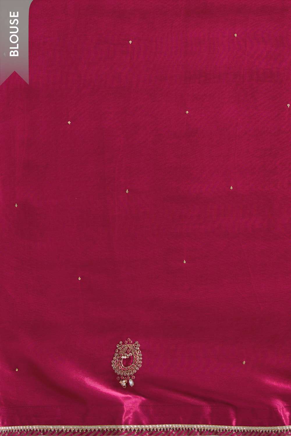 Dark Pink Pure Silk Embroidered Saree image number null