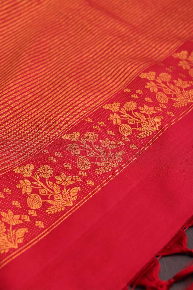 Red Kanjivaram Silk Saree thumbnail image number null