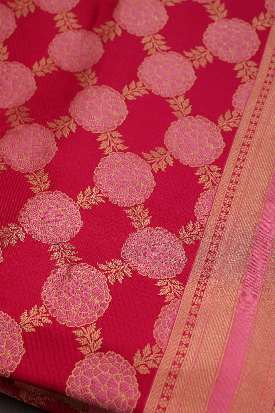 Pink Banaras Silk Saree
