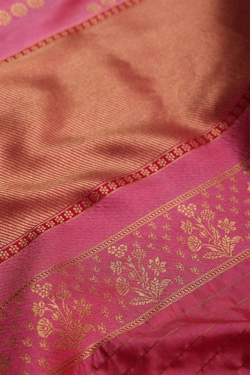 Pink Banaras Silk Saree image number null