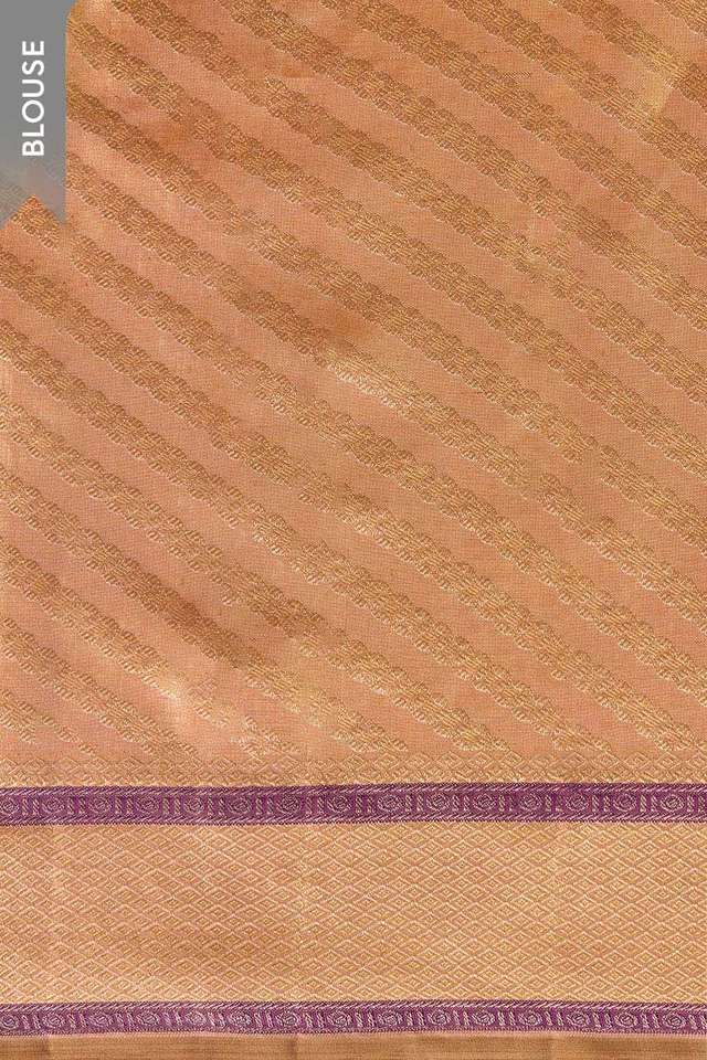 Light Pink Pure Silk Tissue Woven Kanjivaram Saree thumbnail image number null