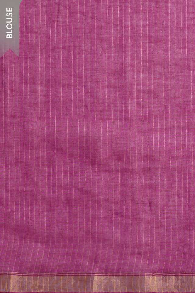 Purple Pure Cotton Printed Embroidery Saree thumbnail image number null