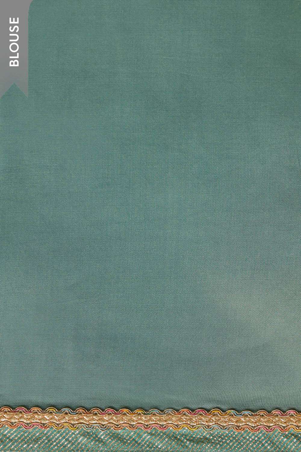 Light Blue Viscose Organza Woven Saree image number null