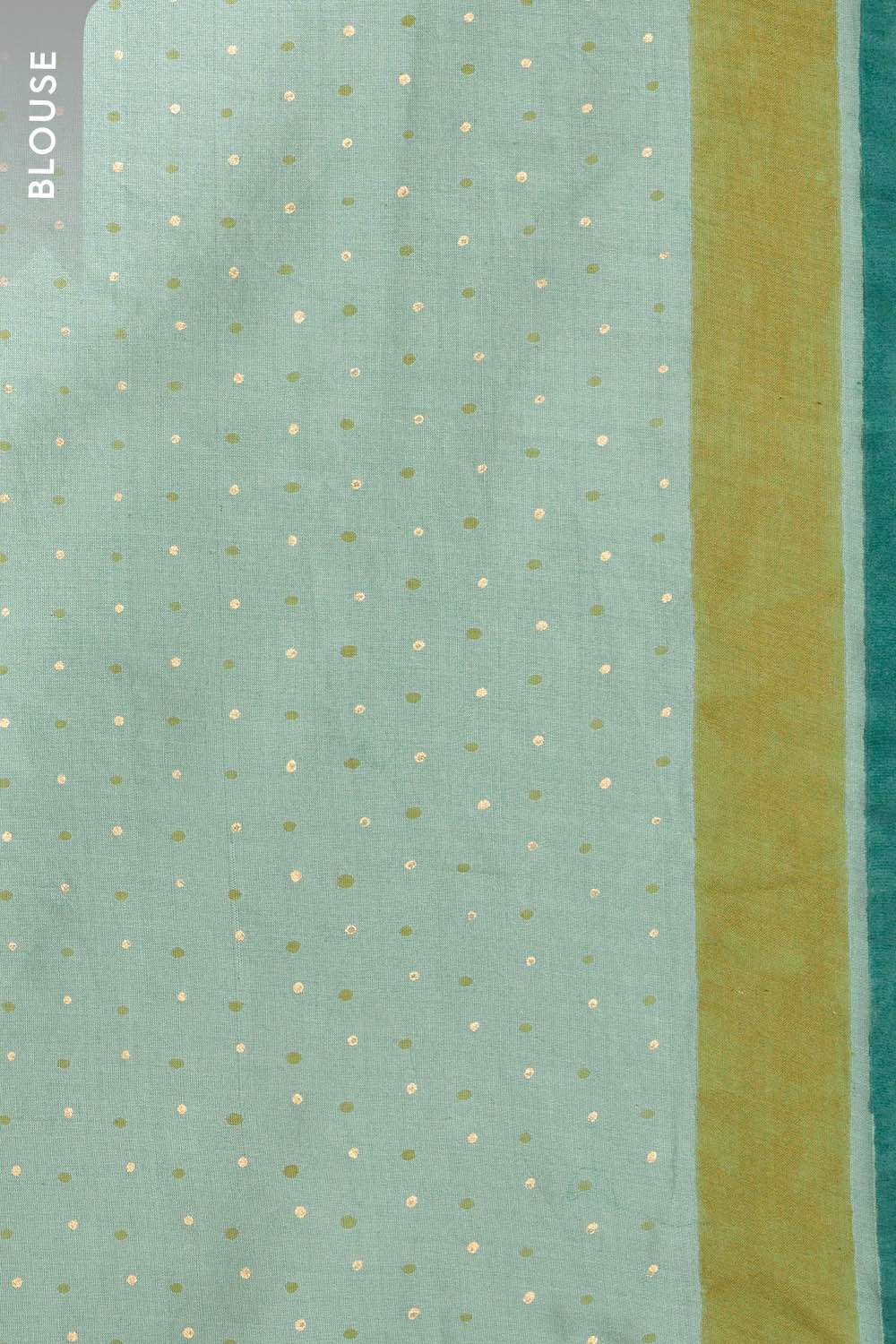 Blue Block Printed Pure Silk Cotton Saree image number null