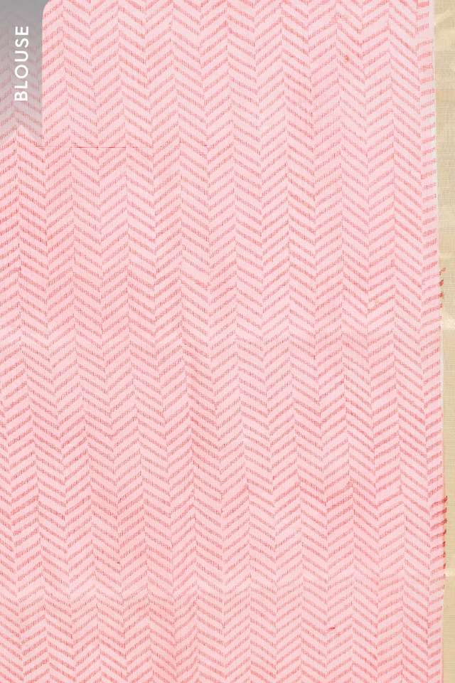 Off White Rajasthan Pure Silk Kota Printed Sanganeri Saree thumbnail image number null