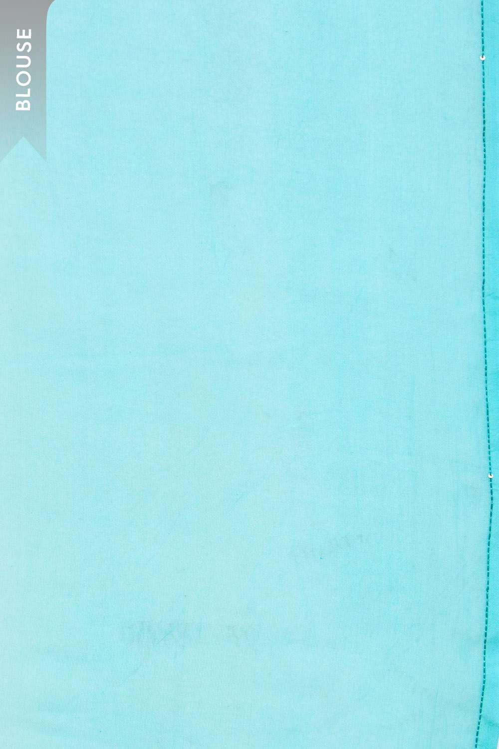 Off White Bengal Pure Silk Cotton Kantha Saree image number null