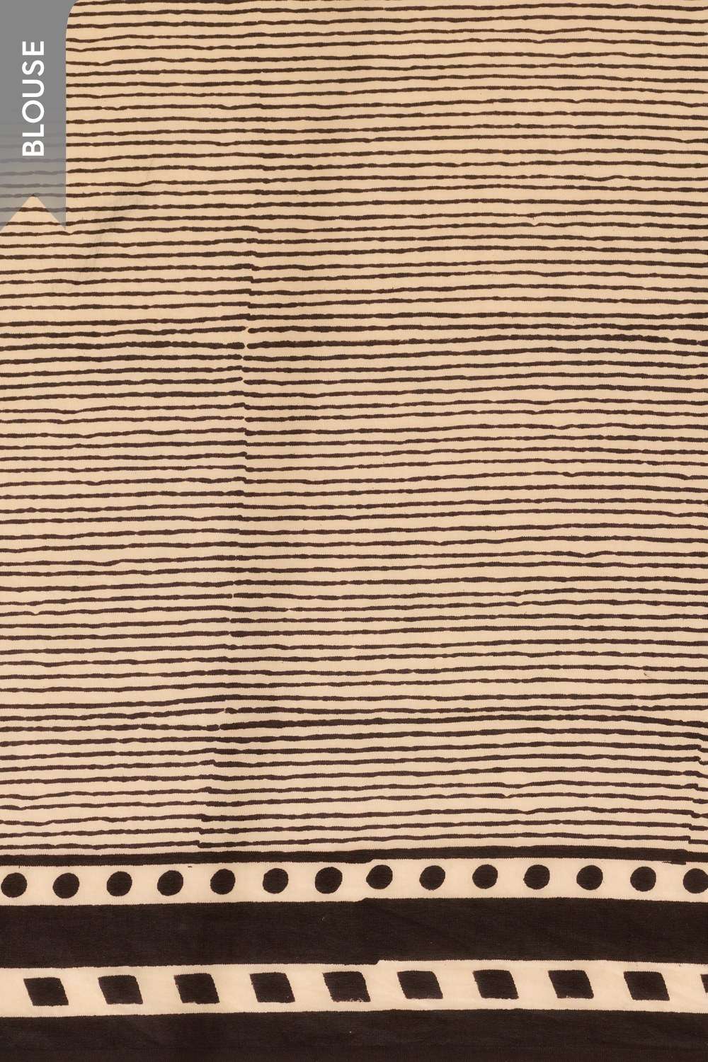 Beige Bagru Viscose Bagru Block Printed Saree image number null