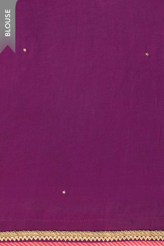 Violet Embroidered Viscose Crepe Saree thumbnail image number null