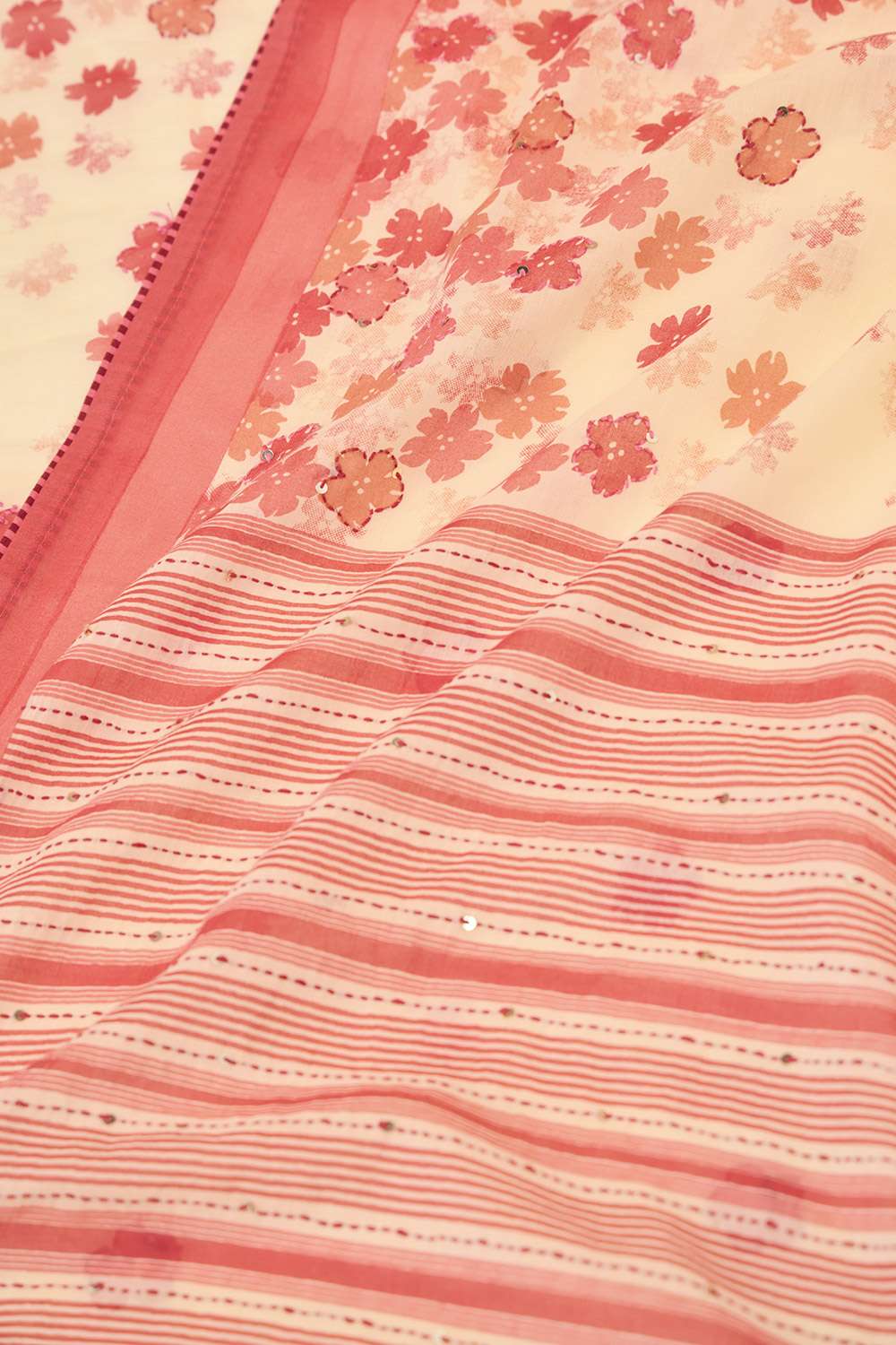 Light Yellow Pure Cotton Mulmul Screen Printed Bengal Saree image number null