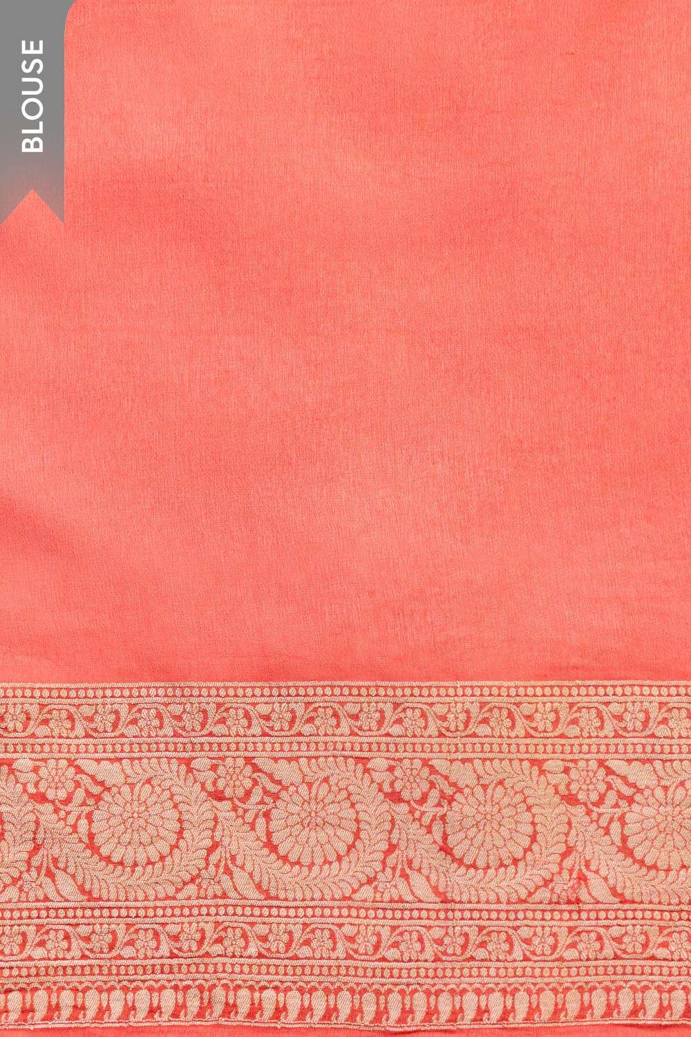 Multicoloured Pure Silk Georgette Cutwork Banarasi Saree image number null