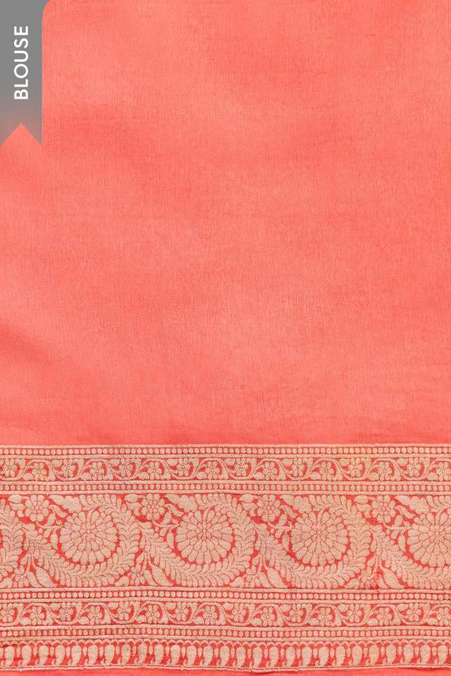 Multicoloured Pure Silk Georgette Cutwork Banarasi Saree thumbnail image number null