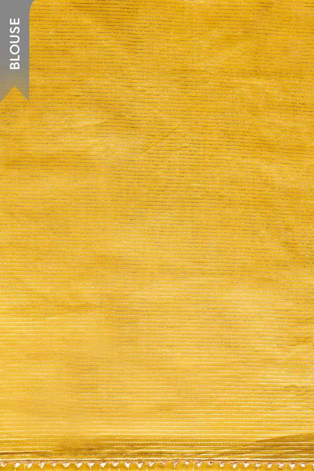 Yellow Pure Silk Cotton Embroidered Saree thumbnail image number null
