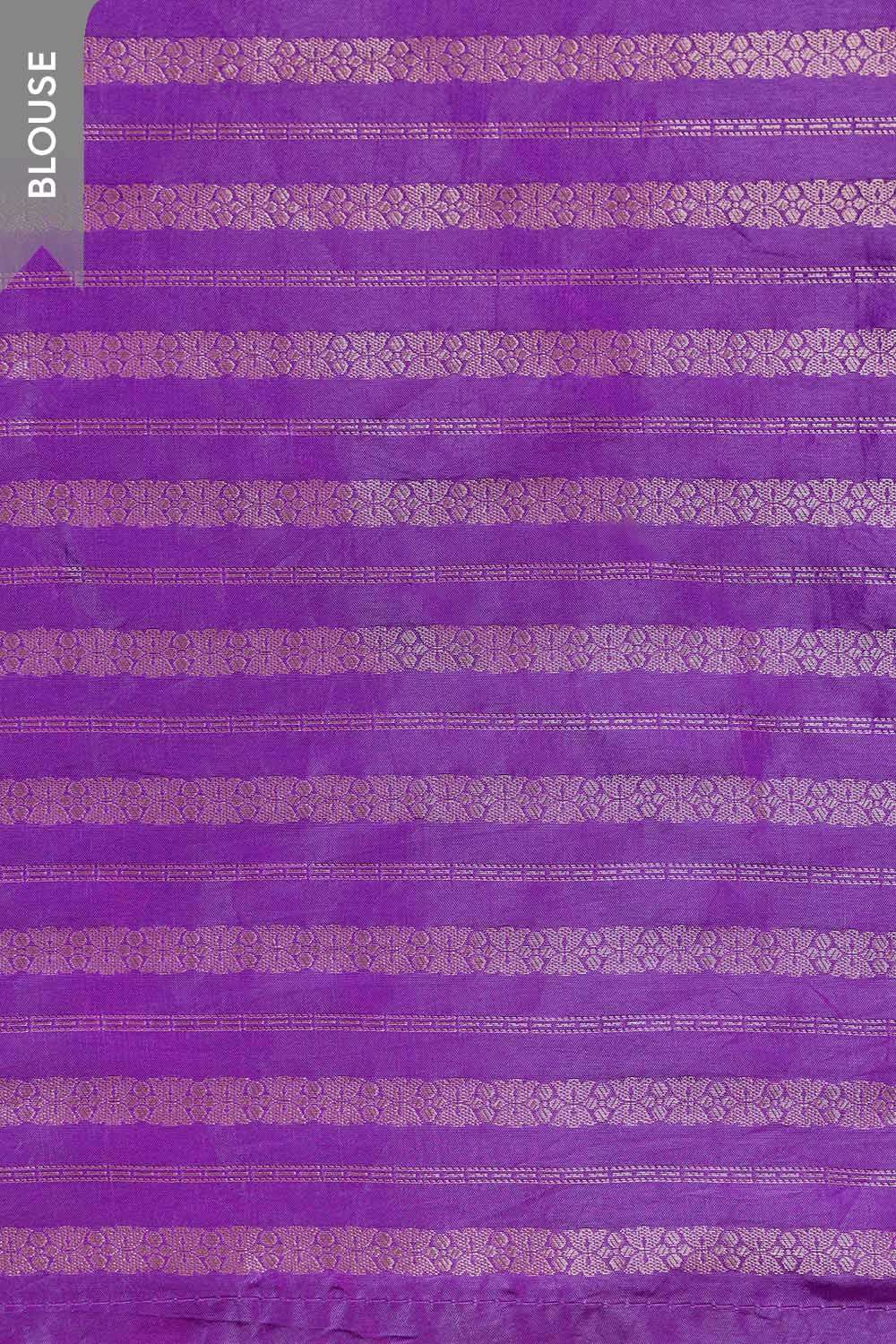 Purple Woven Design Viscose Saree image number null