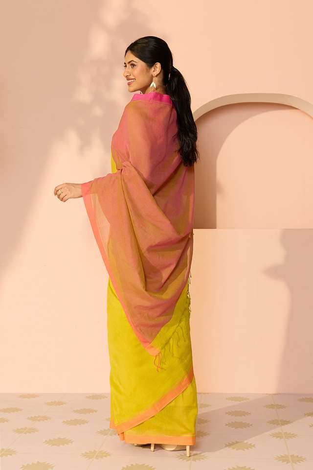 Light Green Bengal Pure Cotton Embroidered Saree thumbnail image number null