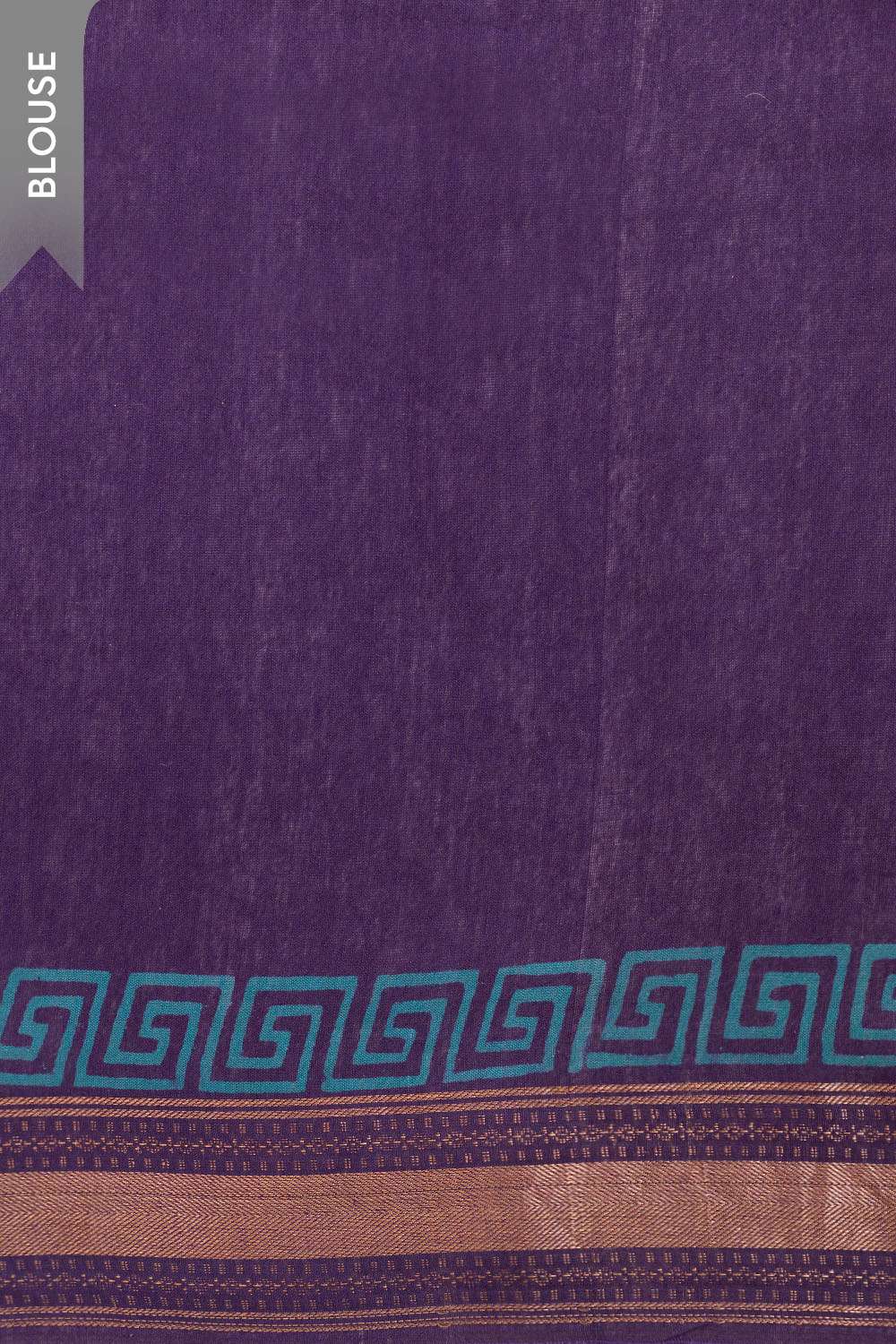 Purple Pure Tussar Silk Block Printed Bengal Saree image number null