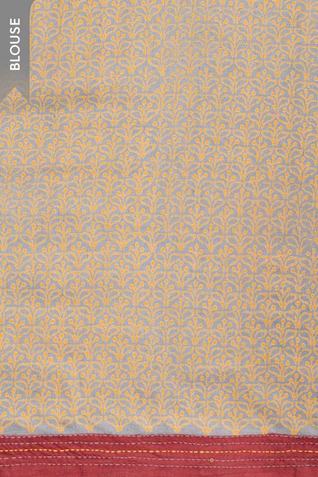 Light Pink Bengal Pure Tussar Silk Kantha Saree thumbnail image number null