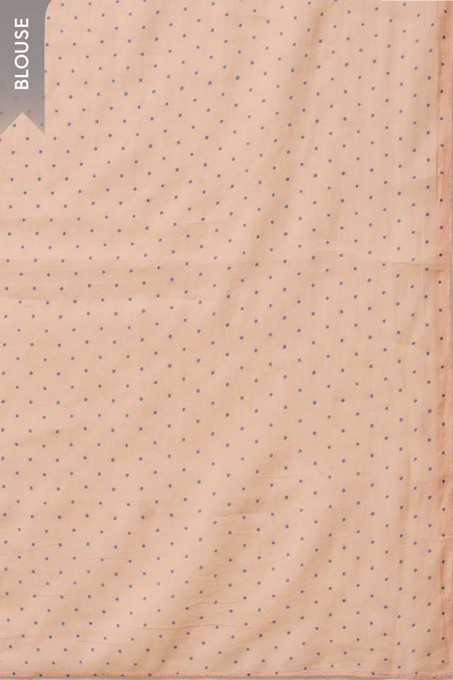 Light Orange Screen Printed  Bengal Pure Cotton Saree thumbnail image number null