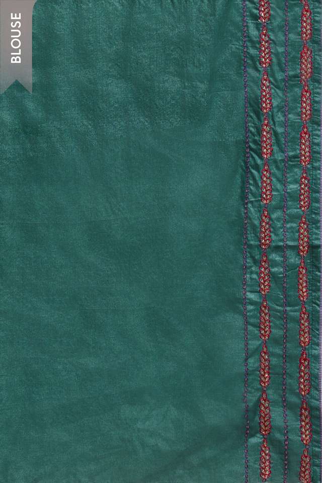 Dark Violet Pure Tussar Silk Embroidered Saree thumbnail image number null