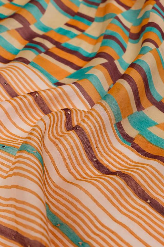 Multi Screen Printed Pure Silk Cotton Saree thumbnail image number null