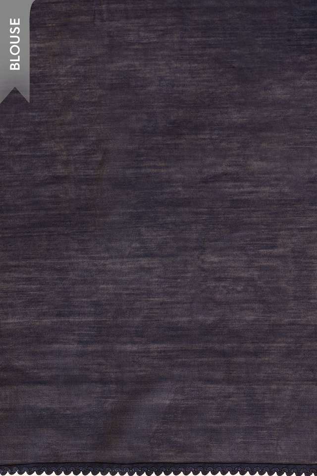 Blue Block Printed Pure Silk Cotton Saree thumbnail image number null