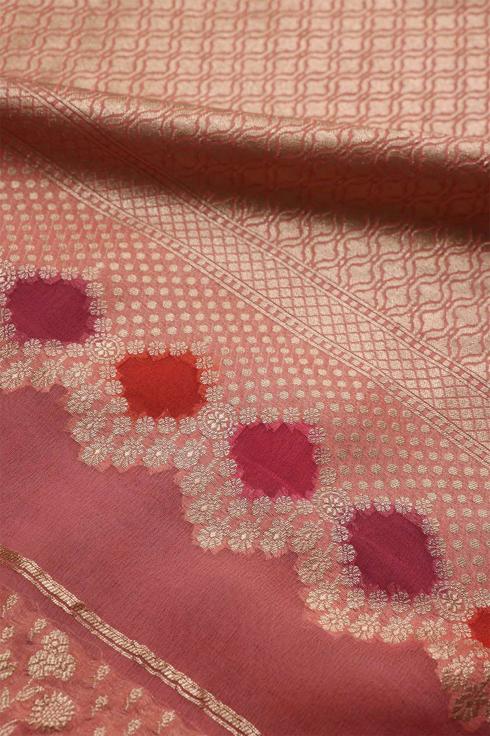 Light Pink Banaras Georgette Saree image number null