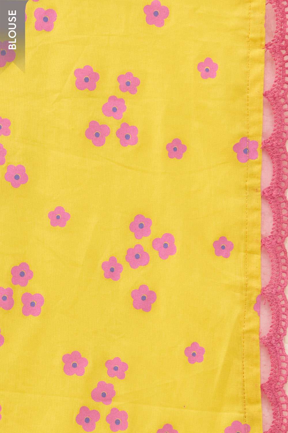 Light Pink Bengal Block Printed Pure Cotton Kota Saree image number null