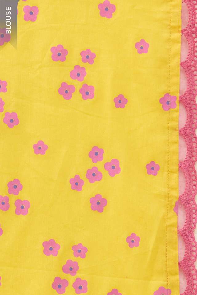 Light Pink Bengal Block Printed Pure Cotton Kota Saree thumbnail image number null