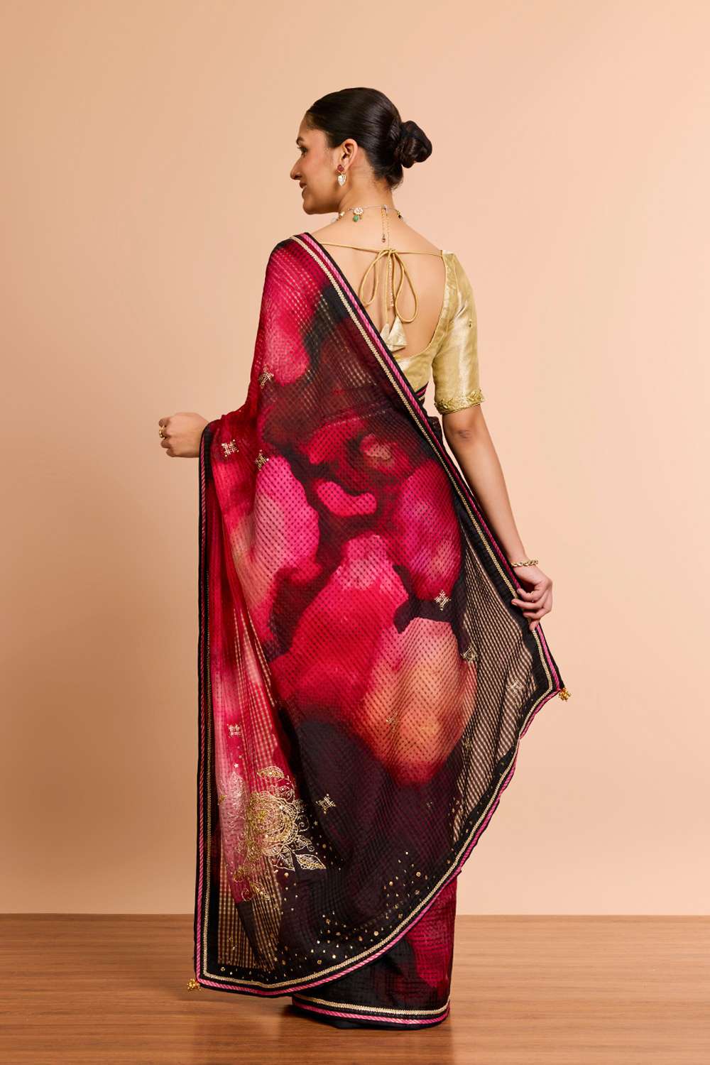 Multi Pure Silk Cotton Printed Embroidered Saree image number null