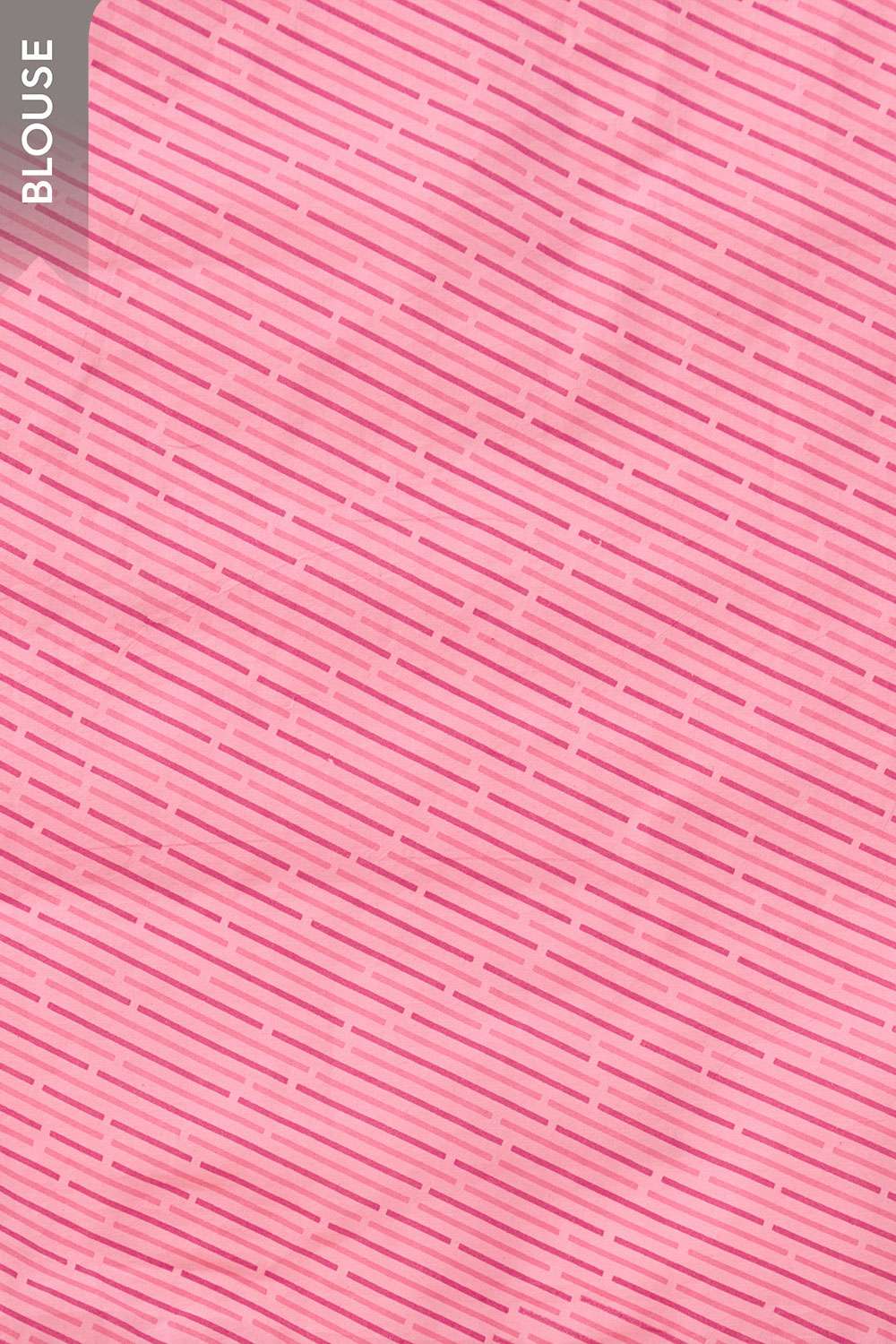 Light Pink Block Printed Bengal Pure Cotton Kota Saree image number null