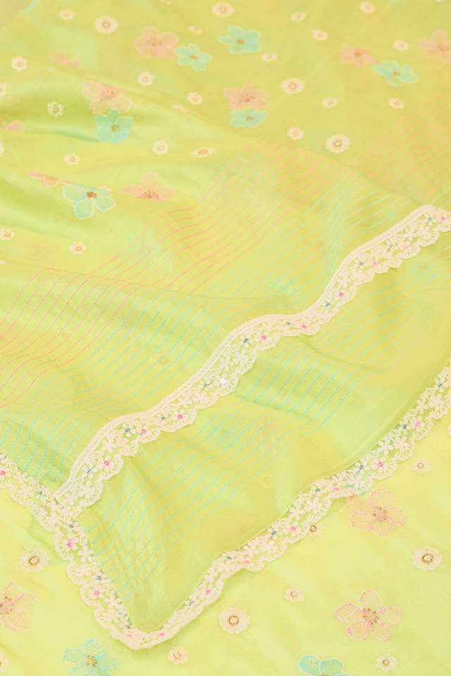 Light Green Bengal Pure Silk Cotton Embroidered Saree thumbnail image number null